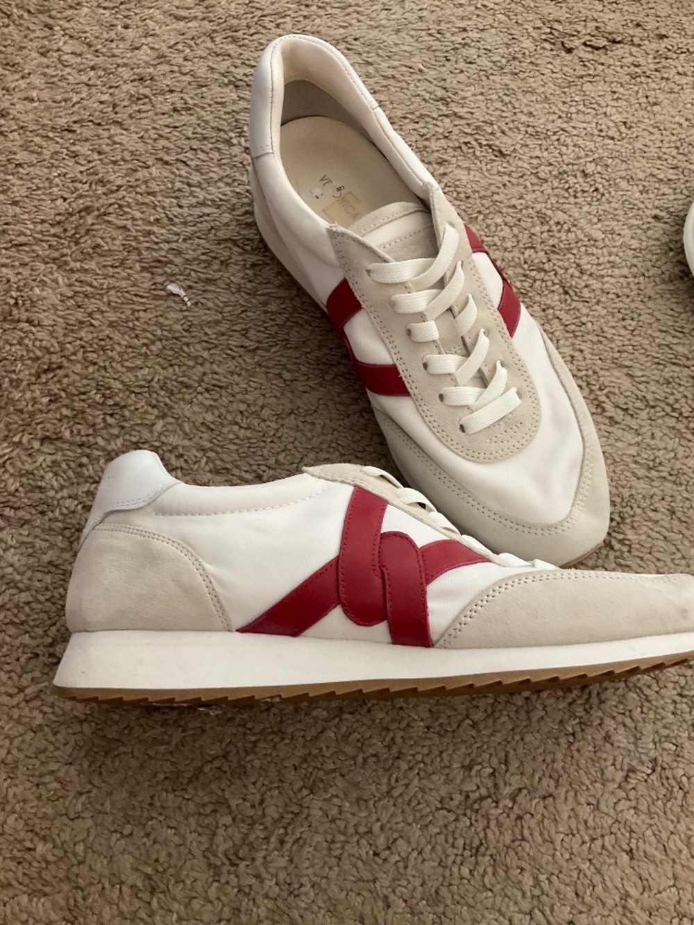 Veronica Beard Penrose Sneaker Beige Suede and Nylon Sneaker - Picture 7 of 9